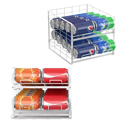 White 12oz. Can Organizer Rack Dispensers