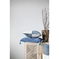 Hello Honey® "Lake" Design & Tassels Cotton Punch Hook Lumbar Pillow