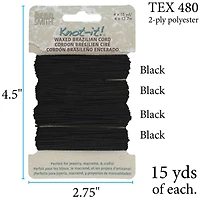 Beadsmith® Knot-it!™ Waxed Brazilian Cord