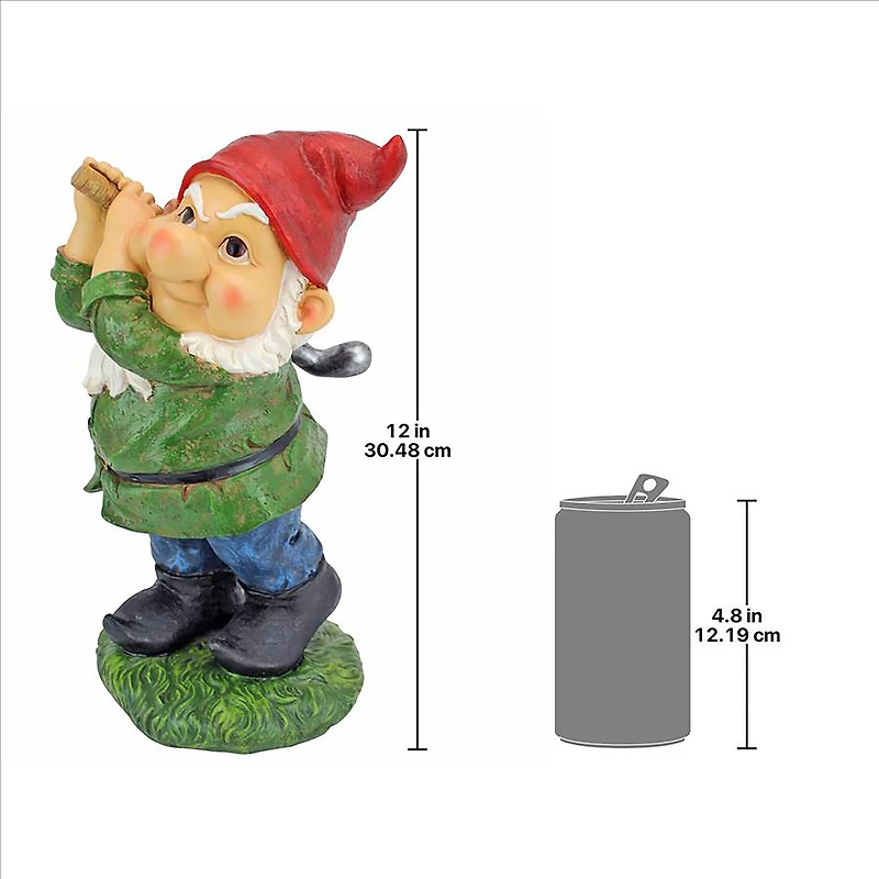 Design Toscano 12" Bogey Burt Garden Gnome Statue