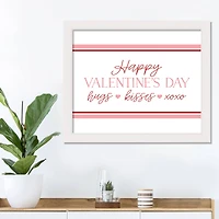 16" x 20" Happy Valentine's Day White Framed Print Wall Art