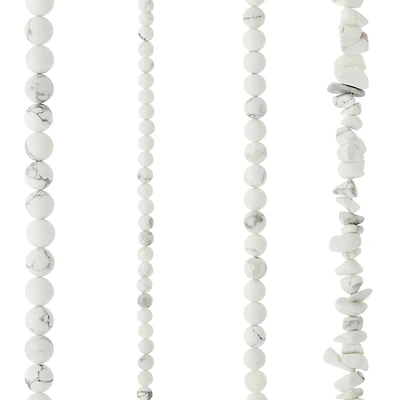 6 Pack: White Howlite Beads Value Pack by Bead Landing™