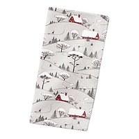 Snowy Village 10x10 Cotton Twill Napkin