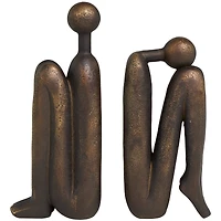 The Novogratz 9" Polystone People Bookends Set