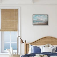 Stupell Industries Crashing Waves on Beach Surfer Purple Board in Frame Wall Art