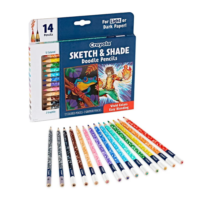 Crayola® Sketch & Shade Doodle Pencils, 14ct.