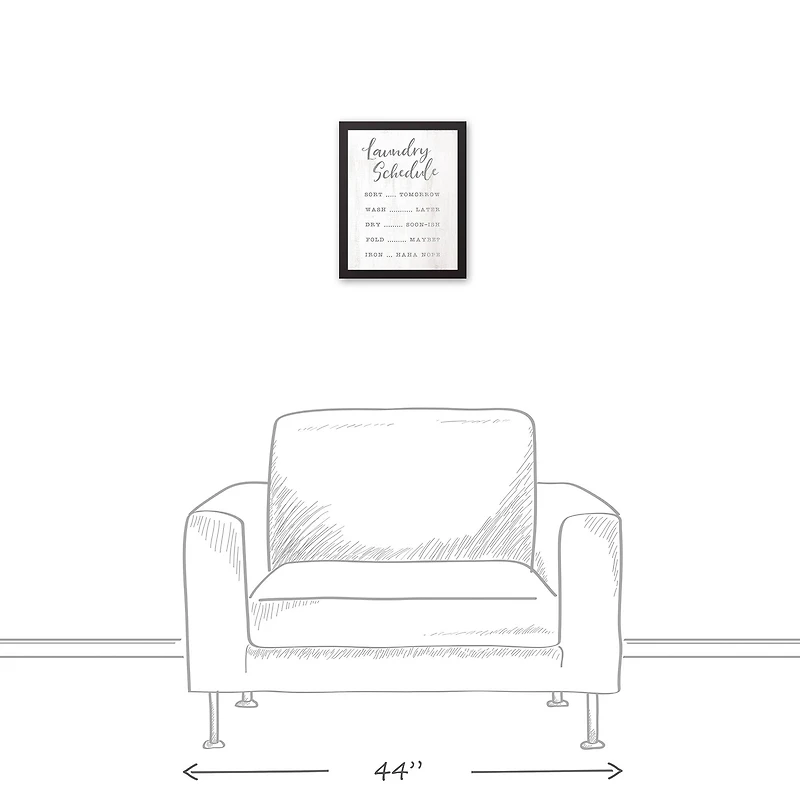 Laundry Days 11" x 14" Black Framed Canvas