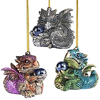 Design Toscano Dragon Virtues Gothic Ornament Set