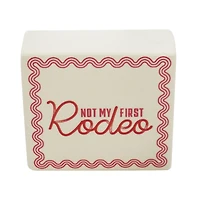 4.5" Rodeo Ceramic Block Tabletop Décor by Ashland®