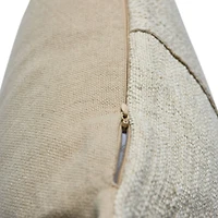 Hello Honey® Natural Woven Linen Blend Pieced Pillow