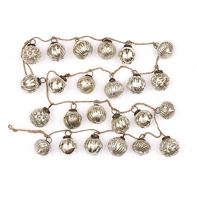 Hello Honey® 6ft. Embossed Mercury Glass Ornament Garland