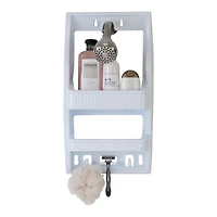 Bath Bliss White Multi Hanging Option Shower Caddy
