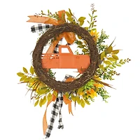 26'' Harvest Country Car and Sunflowers Wreath