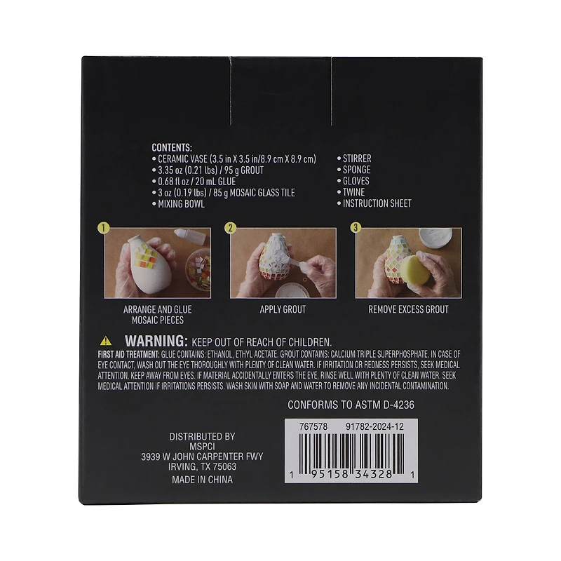 3.5" Cool Tones Mosaic Vase Kit by Make Market®