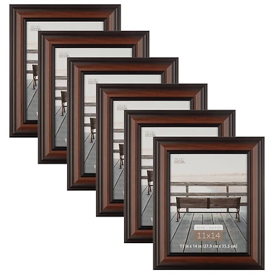 6 Pack: Home Brown & Black Wood Grain Frame by Studio Décor
