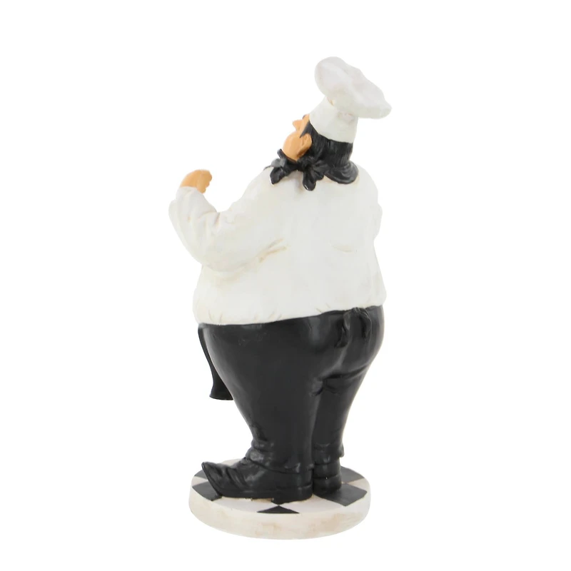 24" White Polystone Traditional Chef Sculpture
