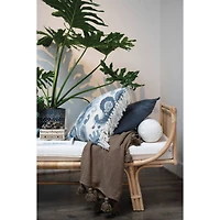 Hello Honey® Stonewashed Blue & Cream Ikat Pattern Pillow