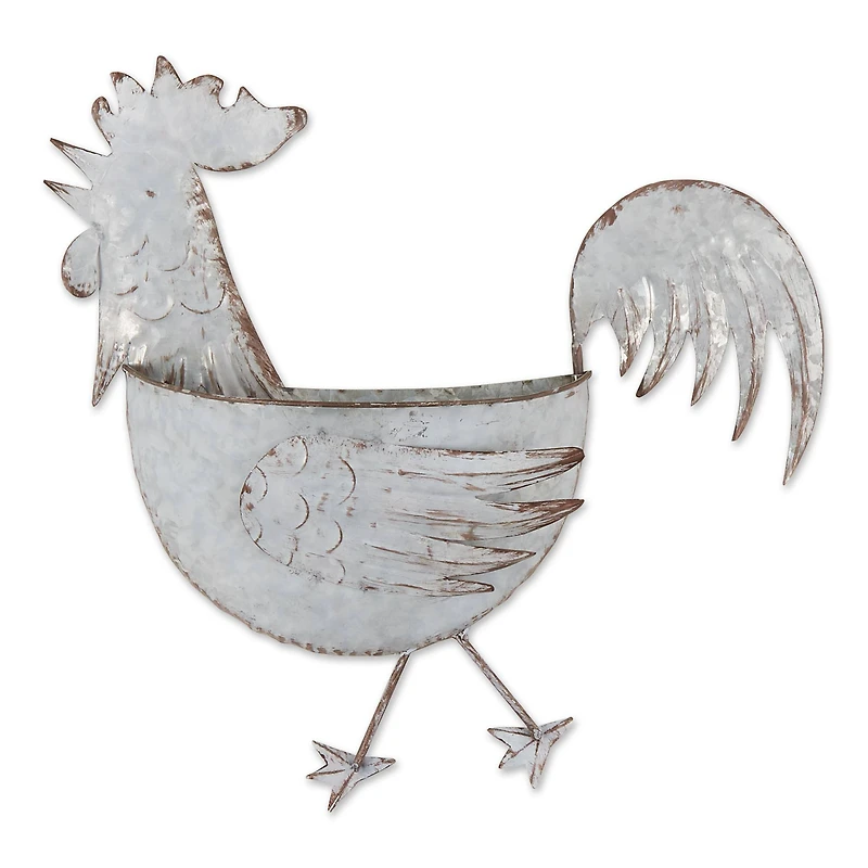 DII® 14.25" Rooster Galvanized Wall Planter
