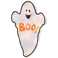 Lighted Holographic Ghost Halloween Window Silhouette Decoration
