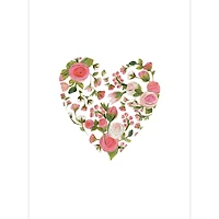 JAM Paper Blank Rosy Floral Design Thank You Cards Set, 36ct.