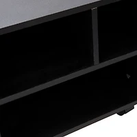 Mind Reader 15.7" Black Printer Cart with Rolling Supply Organization Shelves