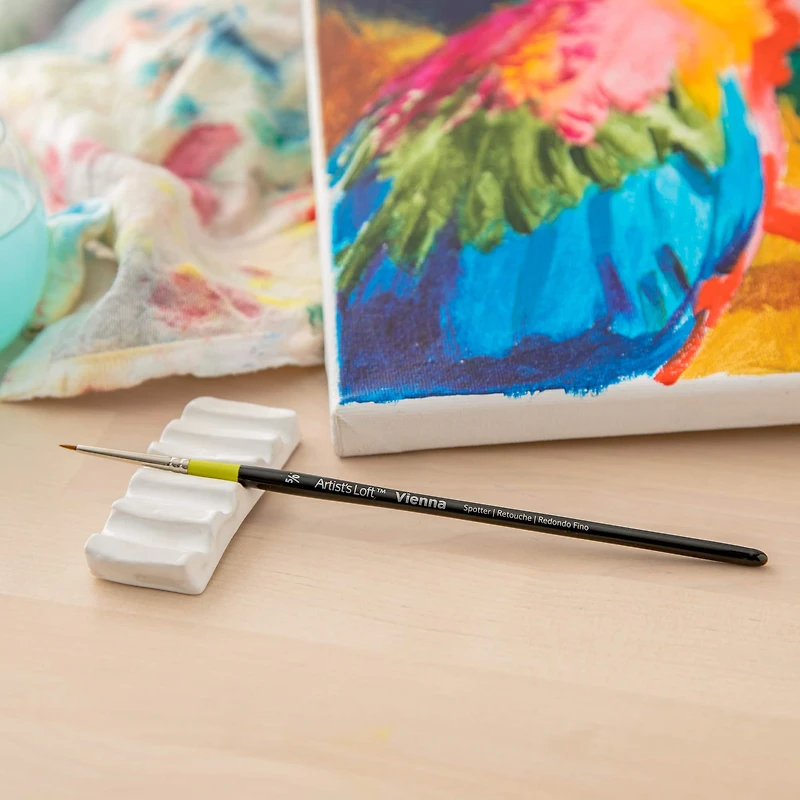 Golden Taklon Short Handle Spotter Brush by Artist's Loft™ Vienna