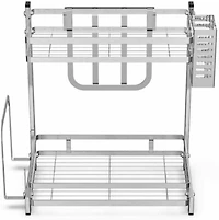 NEX™ 15" Silver 2-Tier Standing Storage Rack