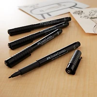 Faber-Castell® PITT® 4 Piece Black Artist Pen Set