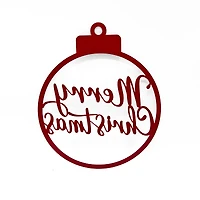 19" Red Merry Christmas Ornament Wall Sign by Ashland®