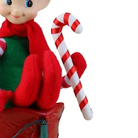 18" Santa's Elves Illuminated Sleigh Tabletop Accent