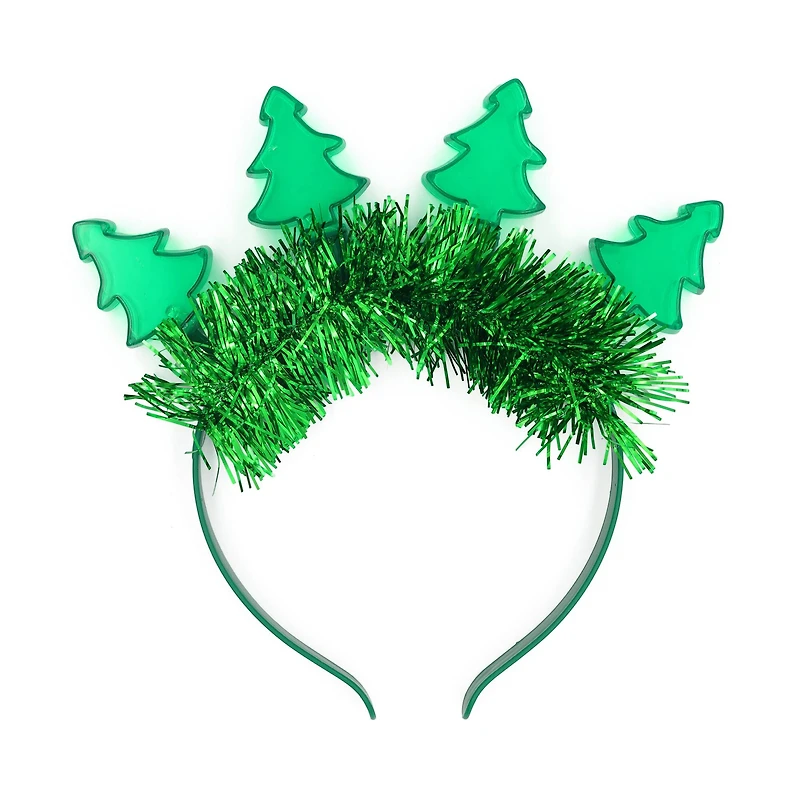 Green Light Up Christmas Tree Headband by Celebrate It™