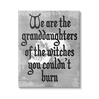 Stupell Industries Witches You Couldn't Burn Phrase Canvas Wall Art