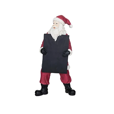 Hello Honey® 12.25" Red, White & Black Santa Décor with Chalkboard