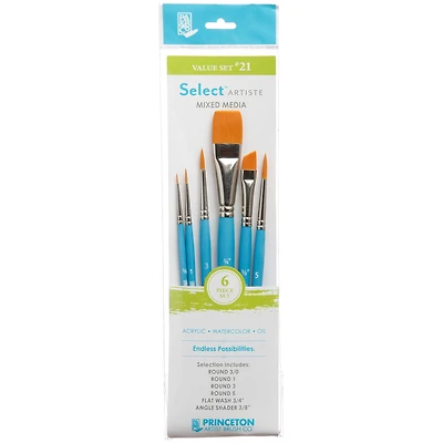 6 Packs: 6 ct. (36 total) Princeton™ Select™ Artiste Series 3750 #21 Brush Set