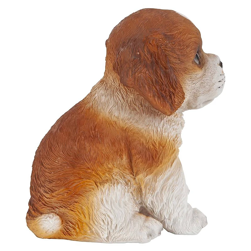 Design Toscano 6" & White Cavalier King Charles Puppy Partner Collectible Dog Statue