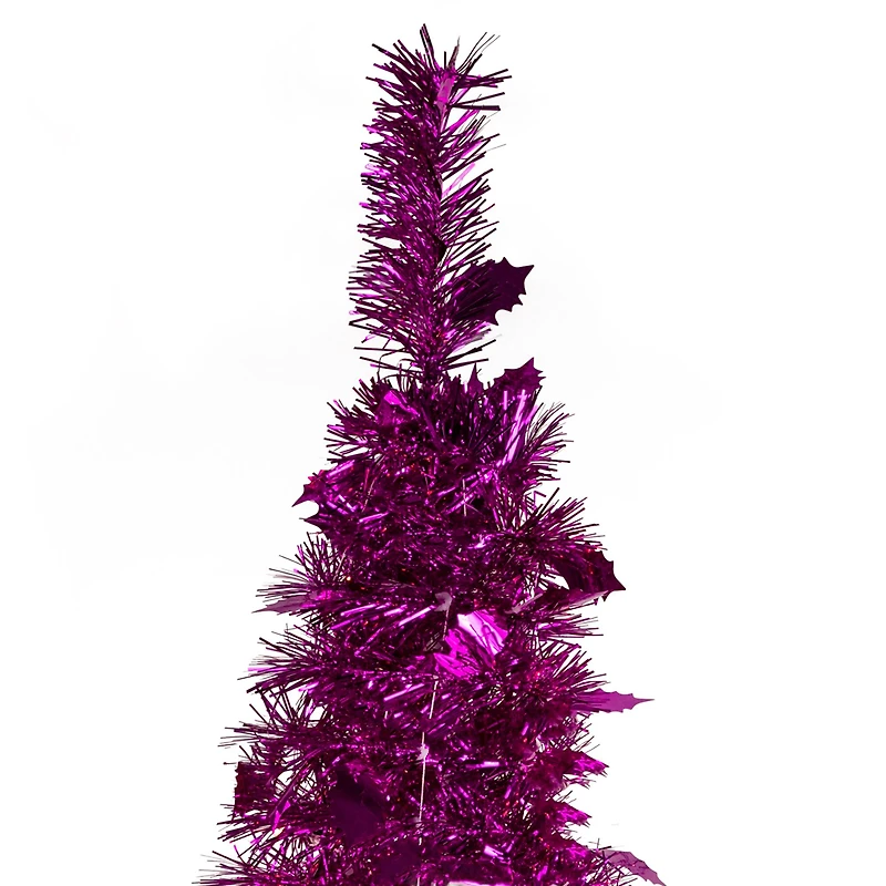 4ft. Unlit Tinsel Pop-Up Artificial Christmas Tree