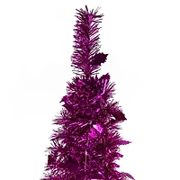 4ft. Unlit Tinsel Pop-Up Artificial Christmas Tree
