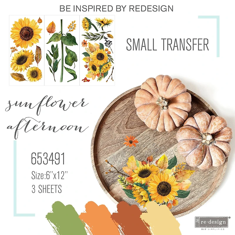Prima® Re-Design® Sunflower Afternoon Décor Transfers