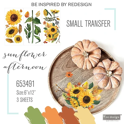 Prima® Re-Design® Sunflower Afternoon Décor Transfers