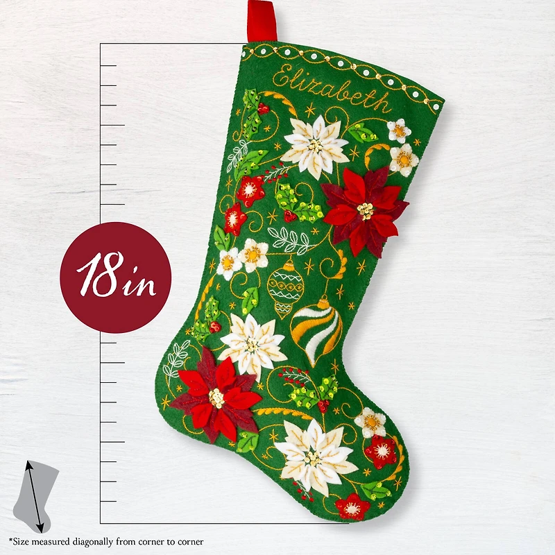 Bucilla® Poinsettia Elegance Felt Stocking Kit