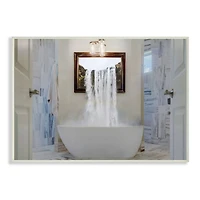 Stupell Industries Bathtub Waterfall Abstract Photograph Wall Plaque