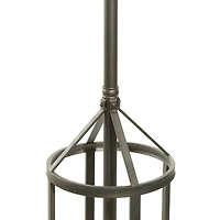 Black Metal Industrial Coat Rack, 19" x 77"