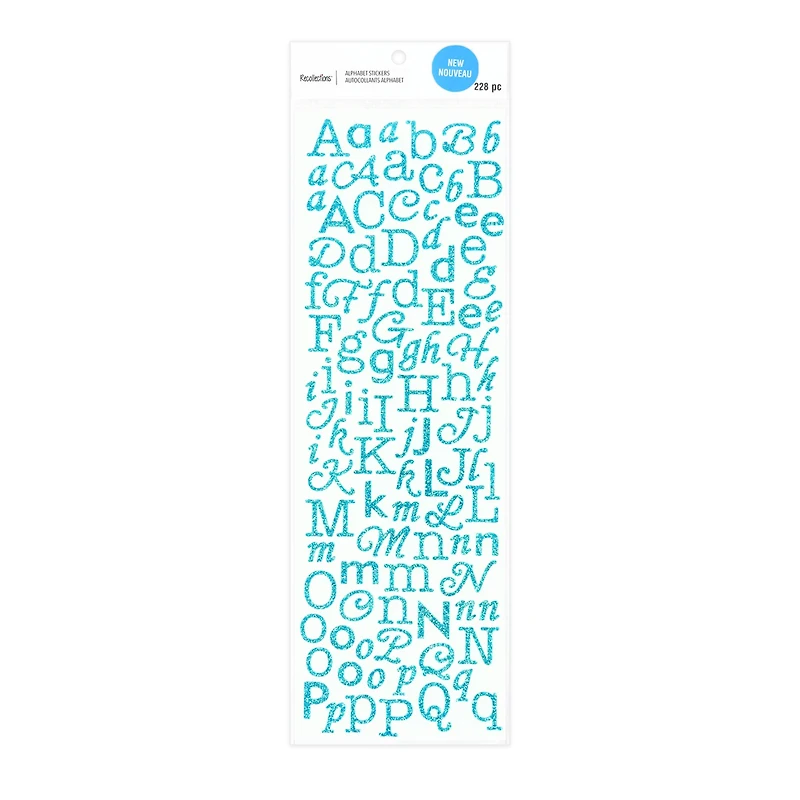 Teal Glitter Alphabet Stickers by Recollections™