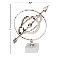 12" Silver Aluminum Glam Globe