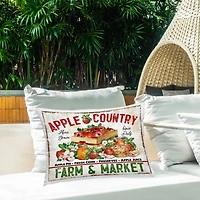 Stupell Industries Apple Country Market Outdoor Printed Pillow