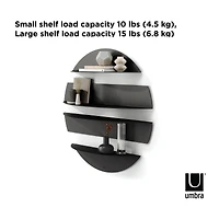 Umbra Black Solis 4 Piece Wall Shelves