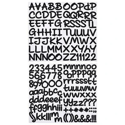 12 Pack: Black Licorice Handwriting Alphabet Stickers by Recollections™ 