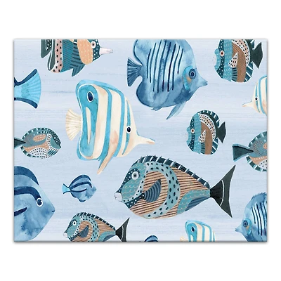 Watercolor Fish 20" x 16" Canvas Wall Art