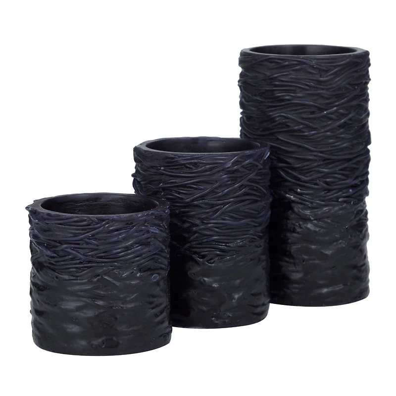 Black Coastal Flameless Candle Set