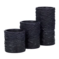 Black Coastal Flameless Candle Set